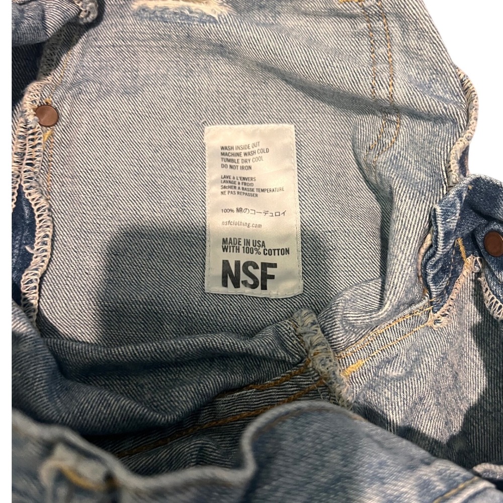 NSF Jean Shorts Bermuda Denim Size 25 - Picture 3 of 4